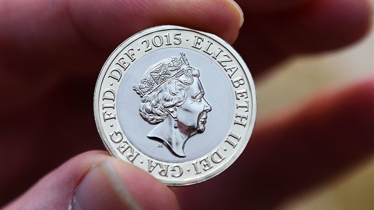 Moneda de la reina Isabel II.