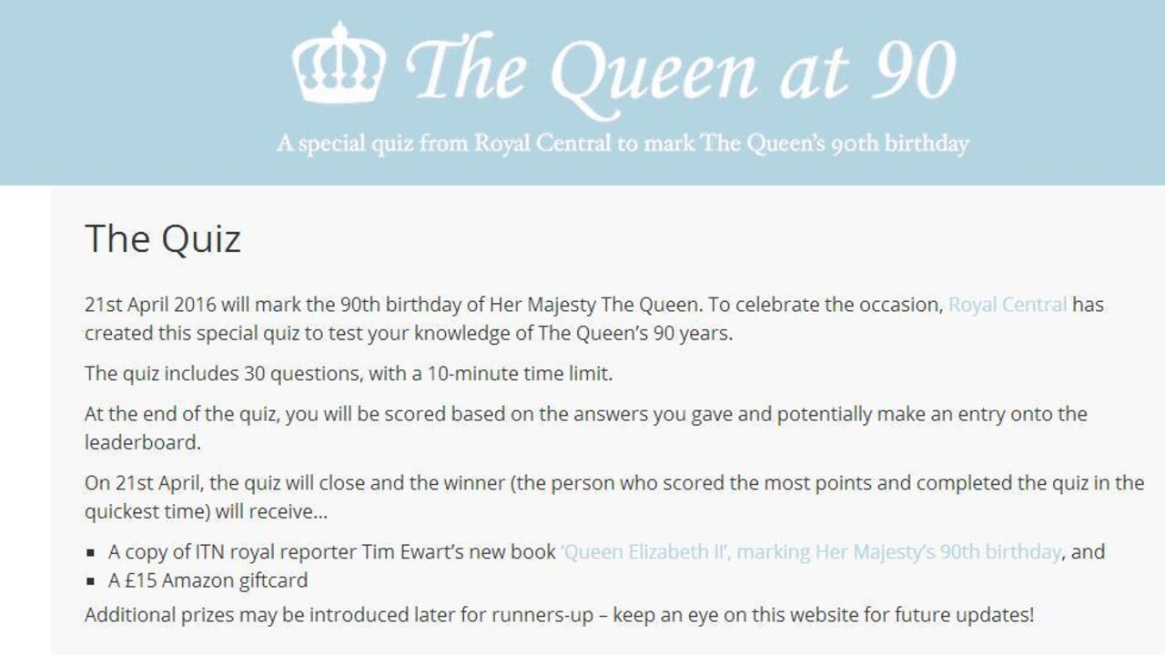 Concurso por el 90 cumplea&ntilde;os de la reina Isabel II de Inglaterra.