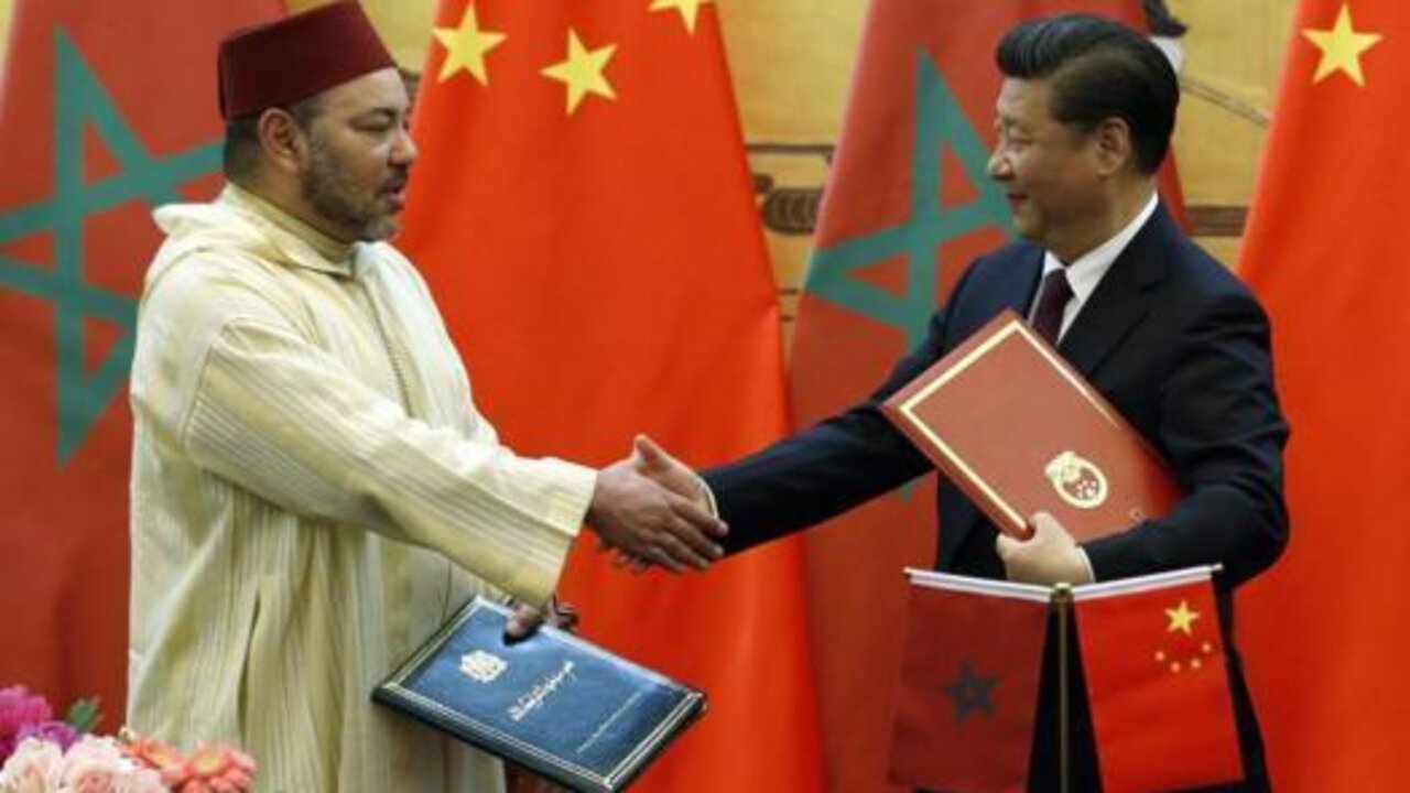 Rey de Marruecos con el presidente de la Rep&uacute;blica Popular de China.