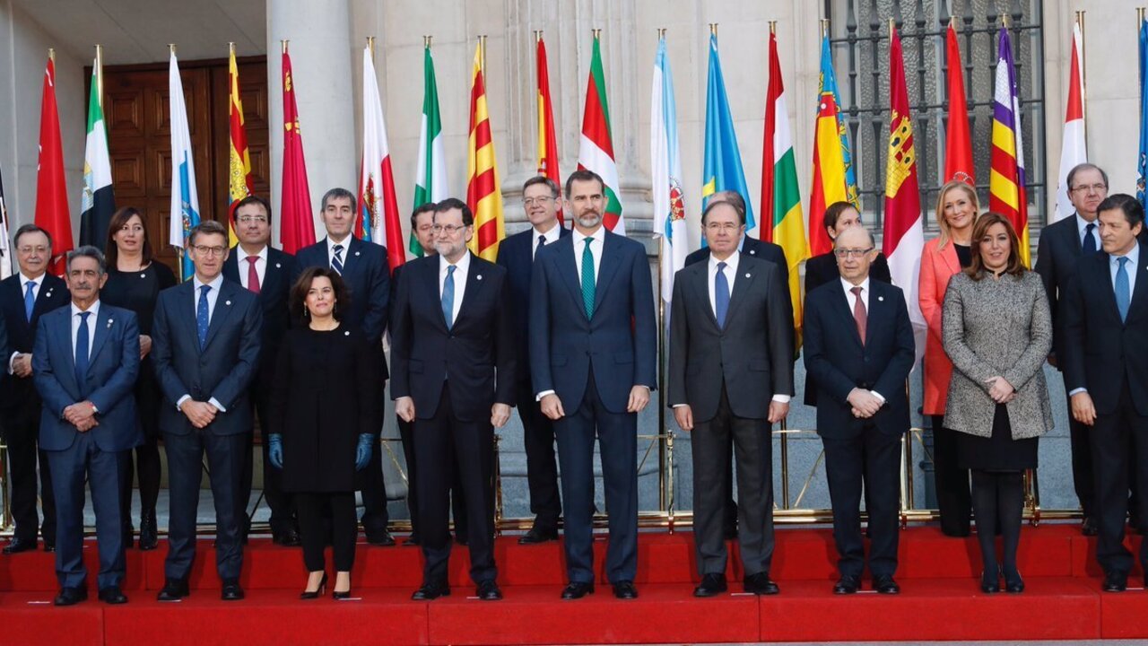 Felipe VI en la Conferencia de Presidentes celebrada en el Senado.