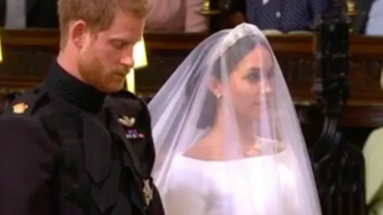 Harry y Meghan durante su boda