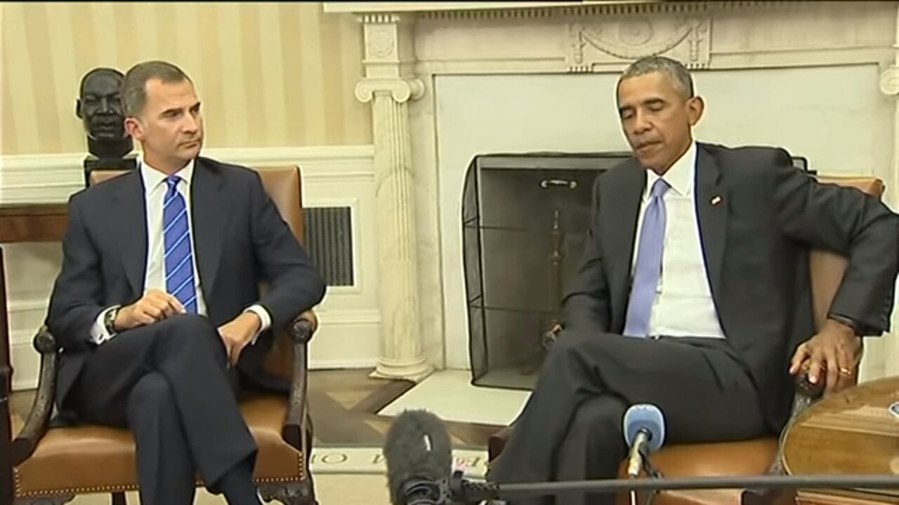 El rey Felipe y Barack Obama en Estados Unidos