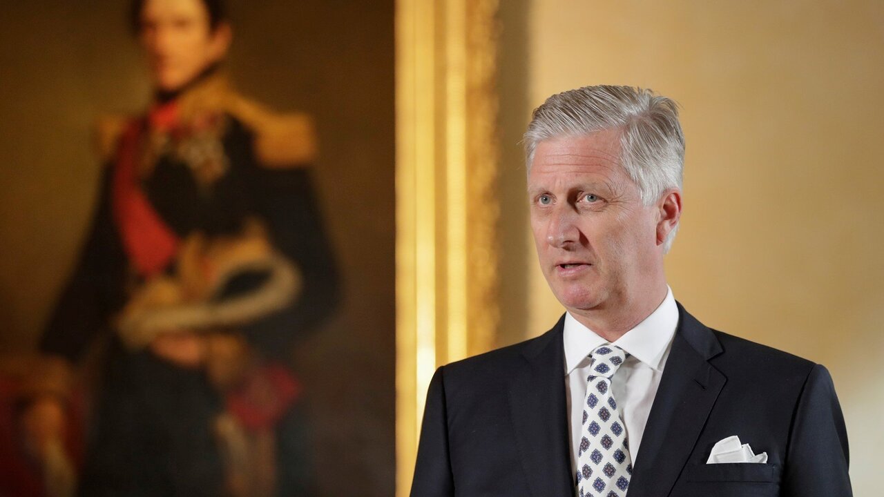 Felipe de B&eacute;lgica, durante el discurso.