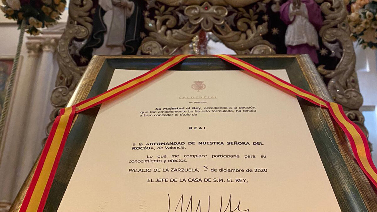 Documento en el que la Casa Real concede el t&iacute;tulo de Real a la Hermandad