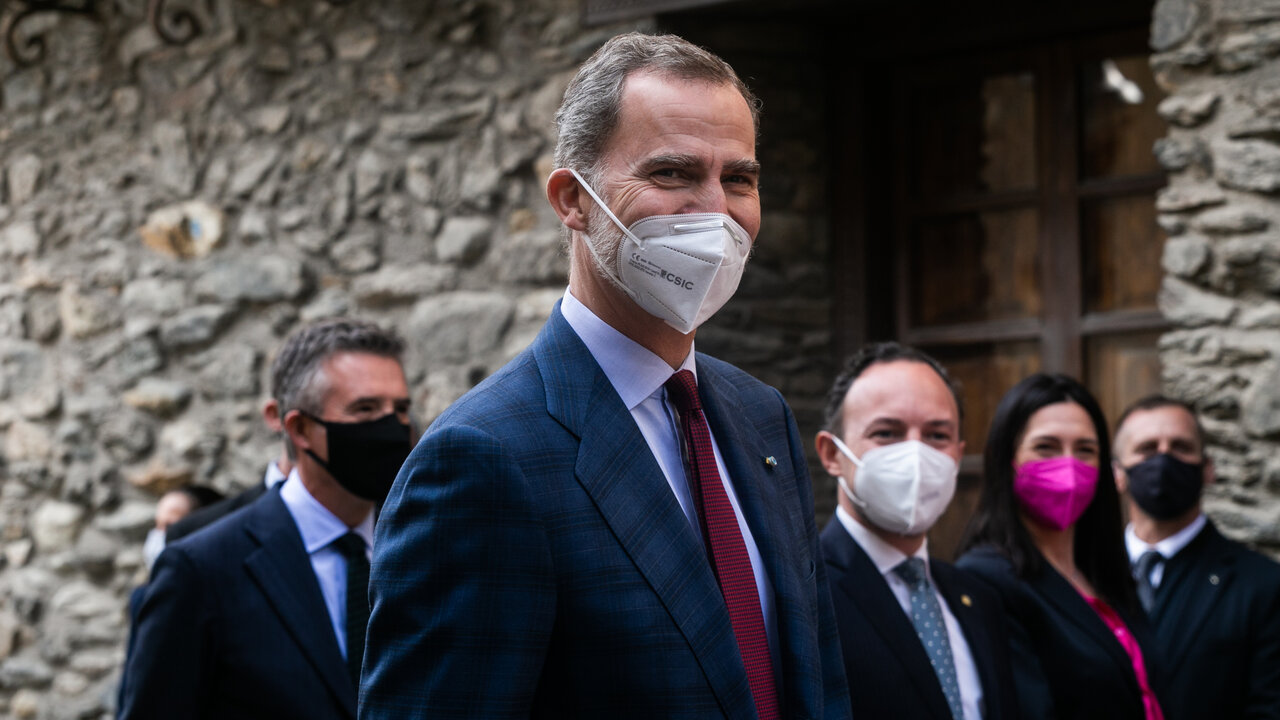Felipe VI durante una visita de Estado al Principado de Andorra