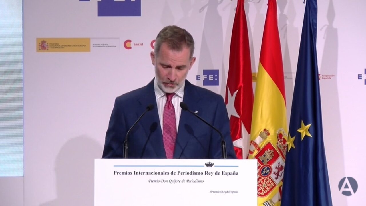 Archivo. Felipe VI dando un discurso.