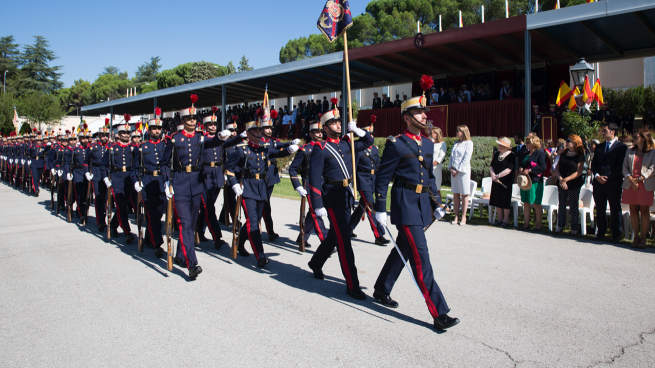 Desfile de la Guardia Real en un acto oficial. 