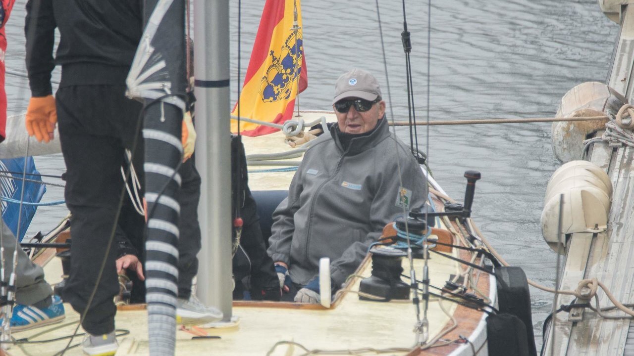 Juan Carlos I, en Sanxenxo. 