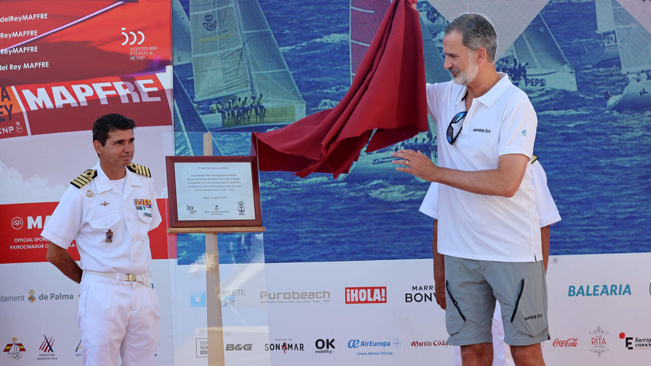 Felipe VI en Mallorca tras una regata con el Aifos. 