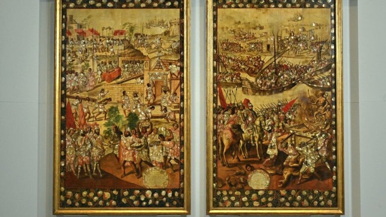 La galer&iacute;a recibe su nueva obra invitada, los "enconchados" del museo de Am&eacute;rica.