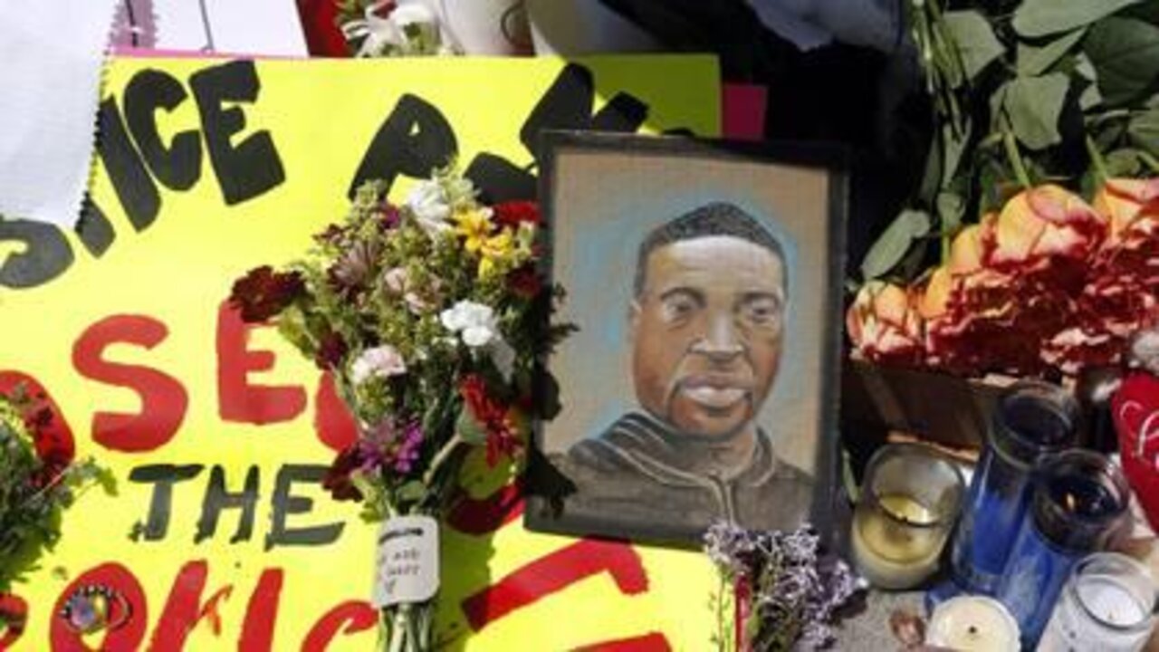 Homenaje al afroamericano asesinado. 