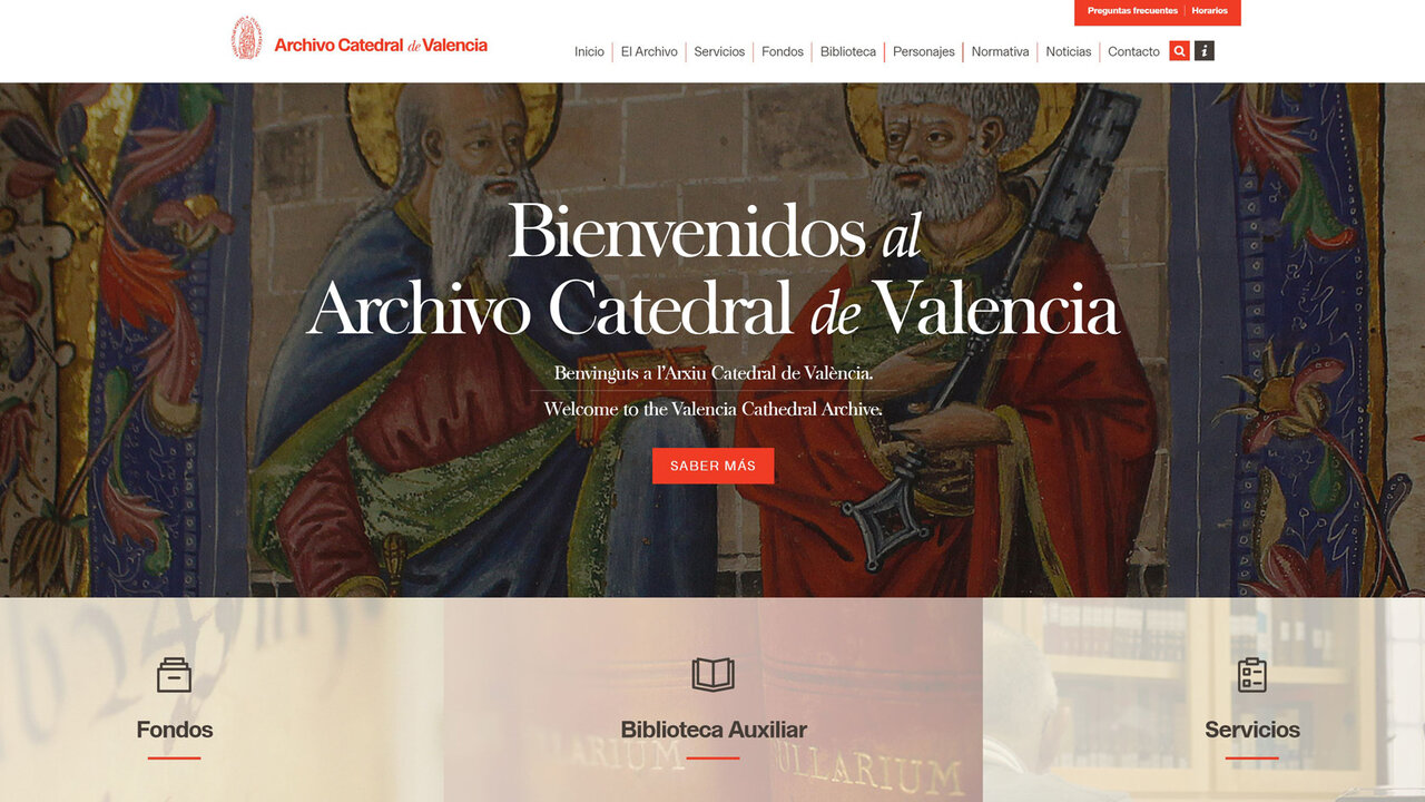 Web del Archivo de la Catedral de Valencia