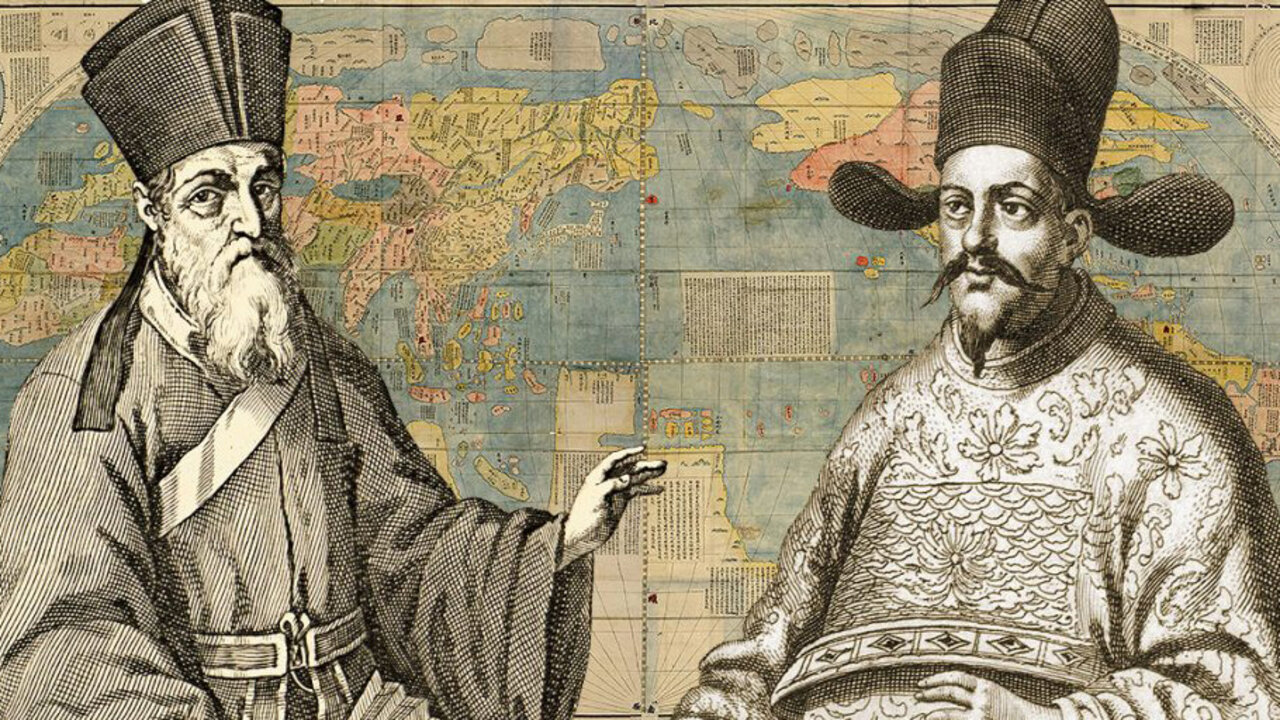 Diego de Pantoja junto a su maestro Mateo Ricci. 