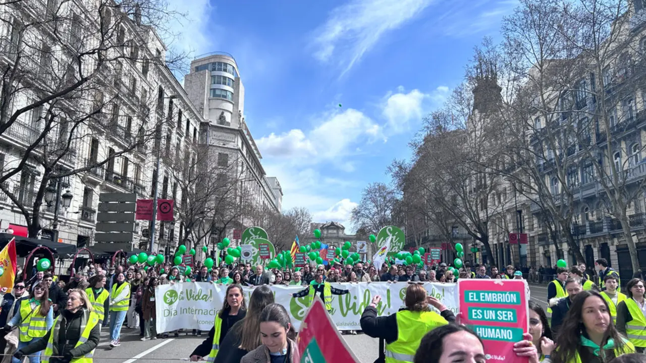 Miles de personas dicen Sí a la Vida en Madrid en la gran Marcha por la Vida de este domingo 23 de marzo.