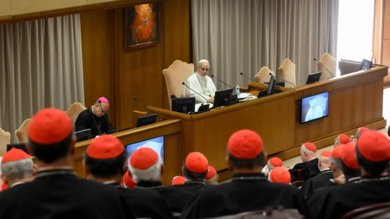 Encuentro de León XIV con el Colegio cardenalicio   (@Vatican Media).