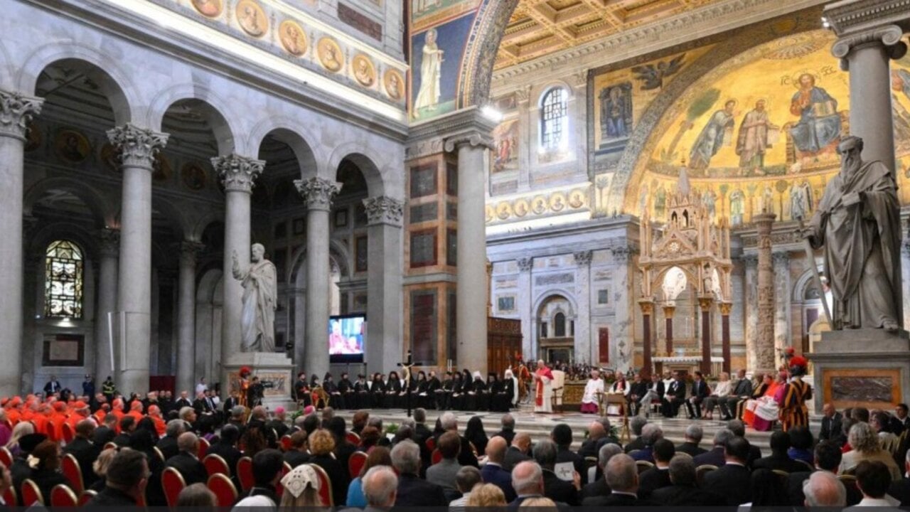 La Bas&iacute;lica de San Pablo Extramuros, donde el Papa celebrar&aacute; las V&iacute;speras al concluir la Semana de Oraci&oacute;n por la Unidad de los Cristianos.  (@Vatican Media).