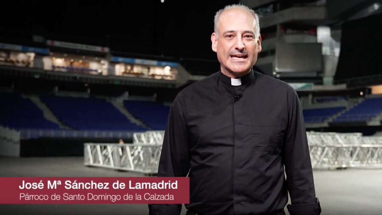 Jos&eacute; Mar&iacute;a S&aacute;nchez De Lamadrid, p&aacute;rroco de Santo Domingo de la Calzada, en el v&iacute;deo promocional de Lllamados.