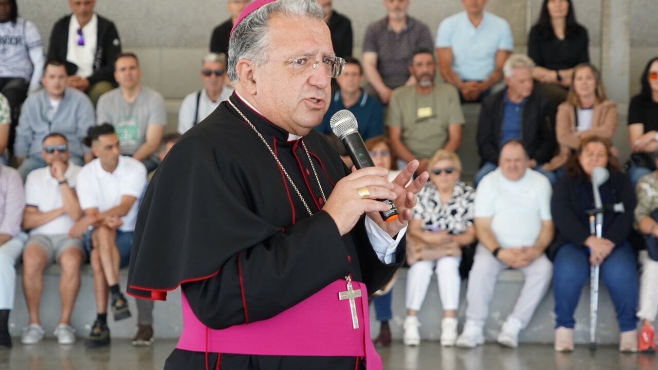 Gin&eacute;s Garc&iacute;a Beltr&aacute;n, obispo de Getafe, durante el concierto.
