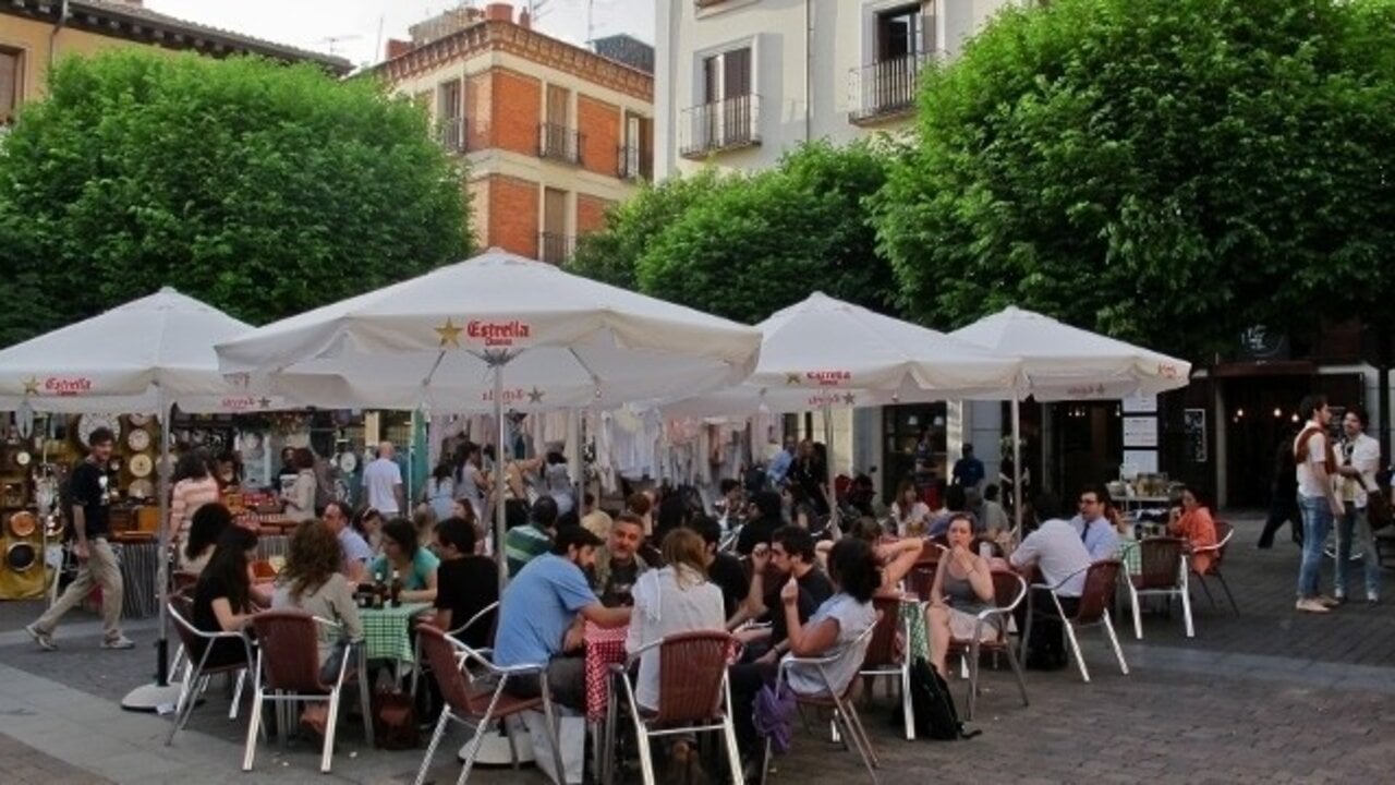 Terrazas de Madrid en primavera.