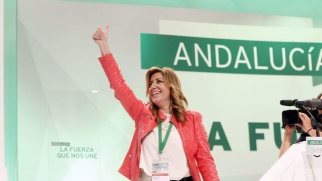 Susana Díaz después de ser designada secretaria general del PSOE-A.