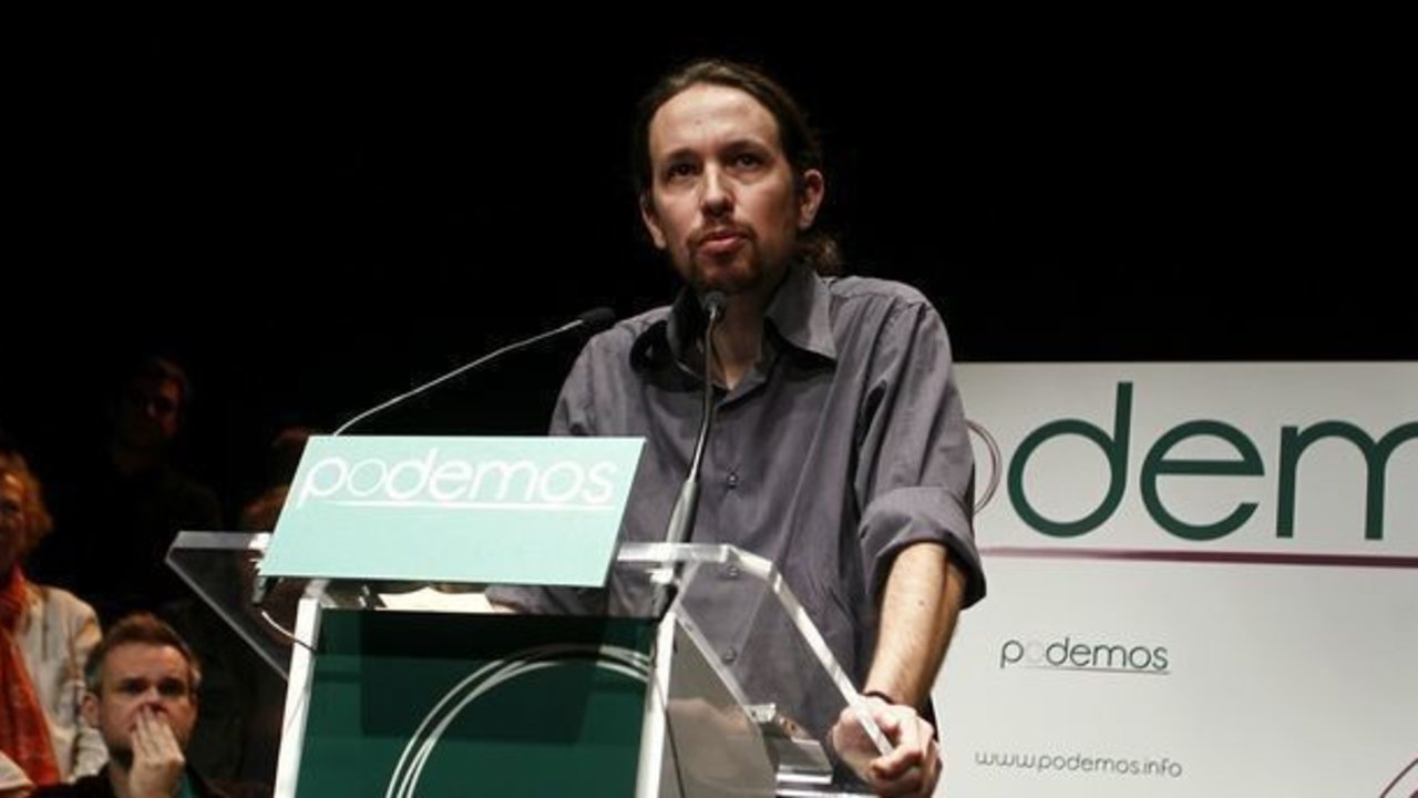 Pablo Iglesias en la presentación de ‘Podemos’