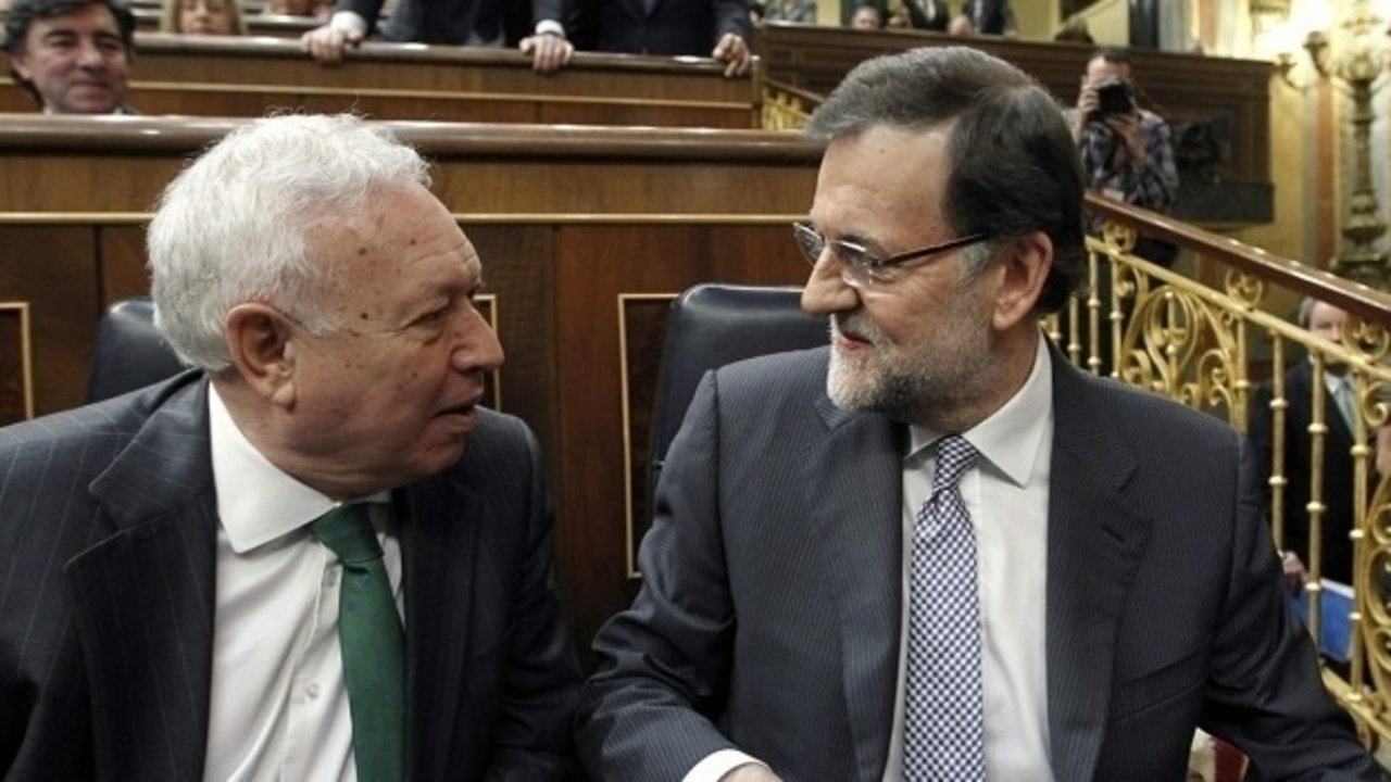 García-Margallo y Rajoy en el Congreso.