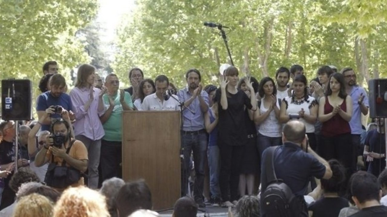 Pablo Iglesias en una reunión de Podemos.