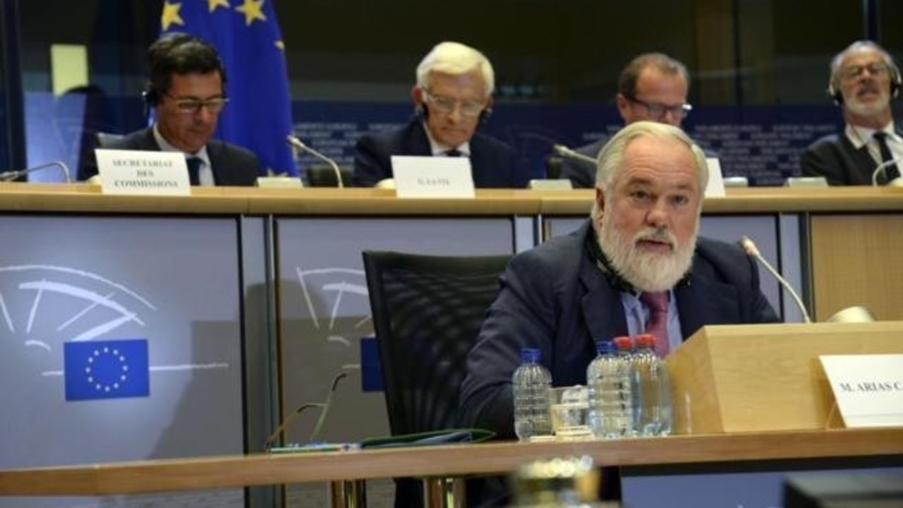 Miguel Arias Cañete, en su examen en el Parlamento Europeo.