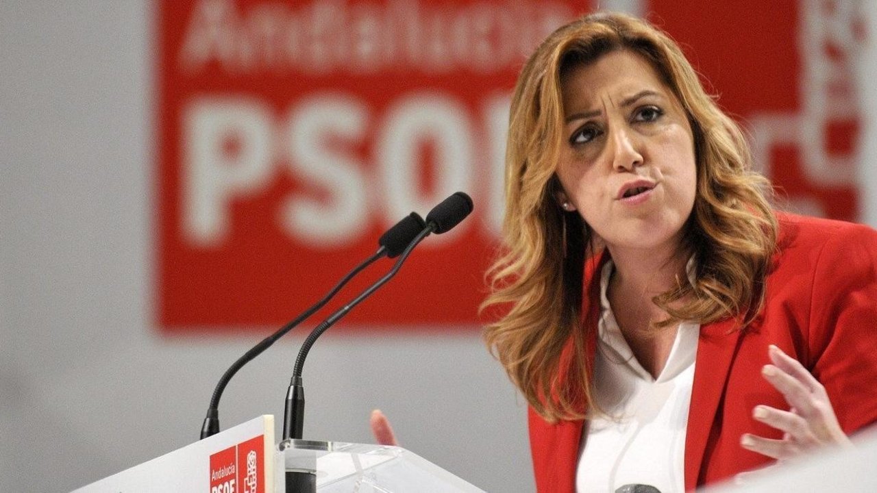 Susana Díaz, en un mitin del PSOE.