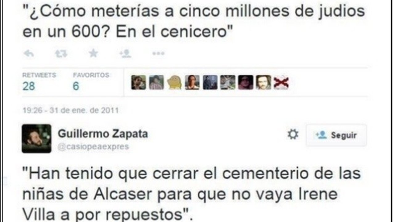 Tuits de Guillermo Zapata.