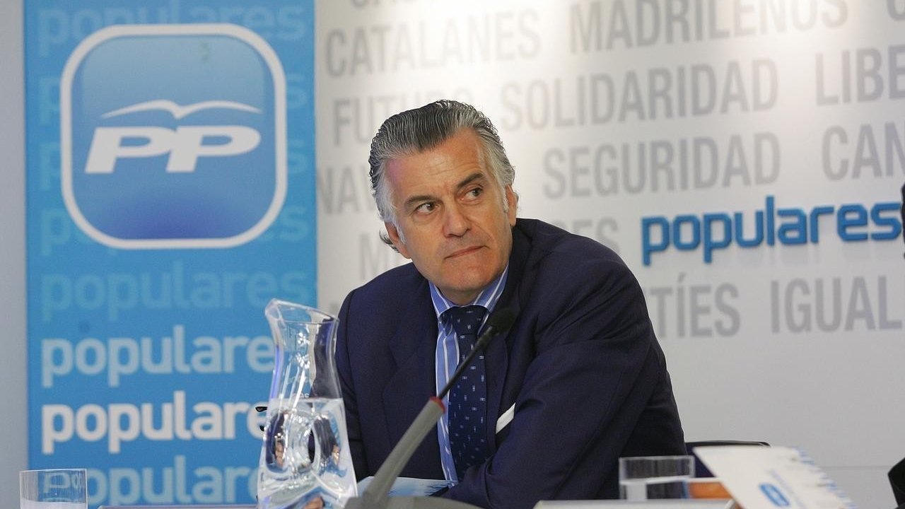 Luis Bárcenas, en la sede del PP.