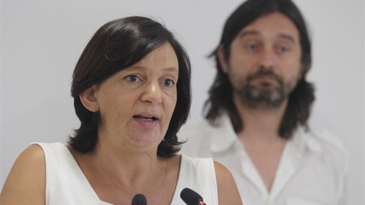 Carolina Bescansa y Rafa Mayoral, ambos miembros de la Secretaría de Programa de Podemos. 