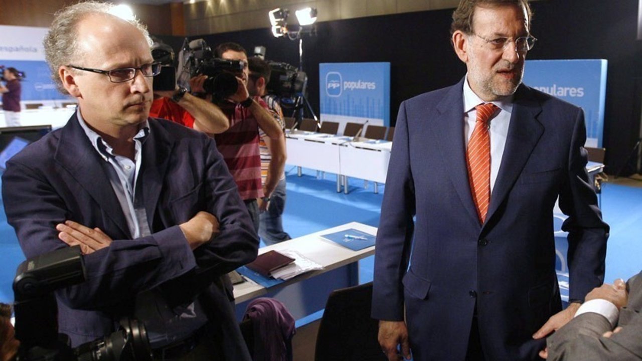Gabriel Elorriaga y Mariano Rajoy.