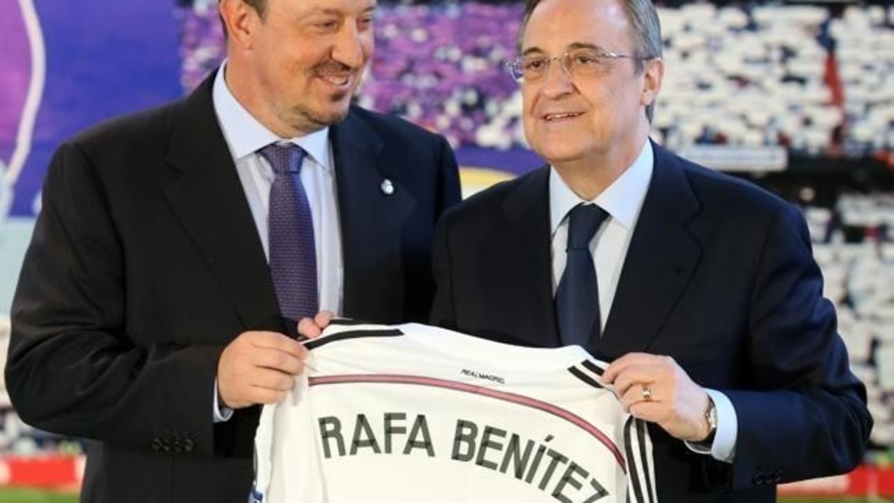 Rafa Benítez y Florentino Pérez.