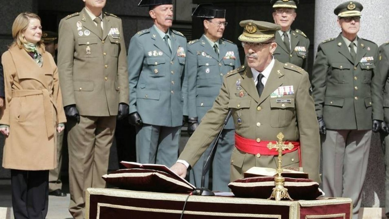 El general de Ejército Alejandre durante su toma de posesión como nuevo JEMAD.