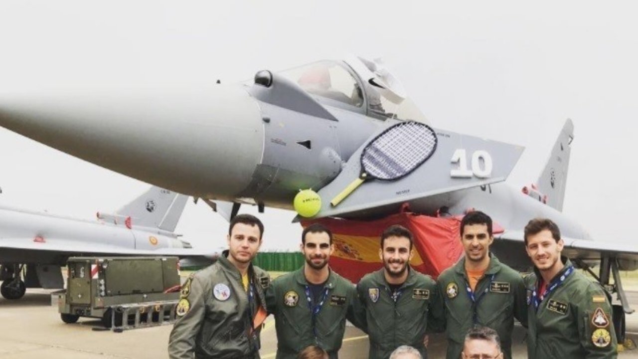 Eurofighter español tuneado en el festival de Saint-Dizier (Francia).