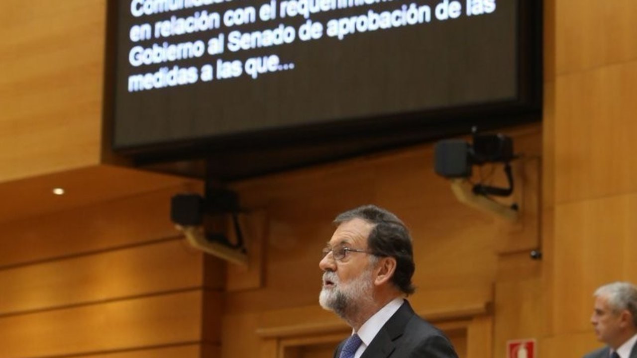 Mariano Rajoy defiende en el Senado las medidas del artículo 155.