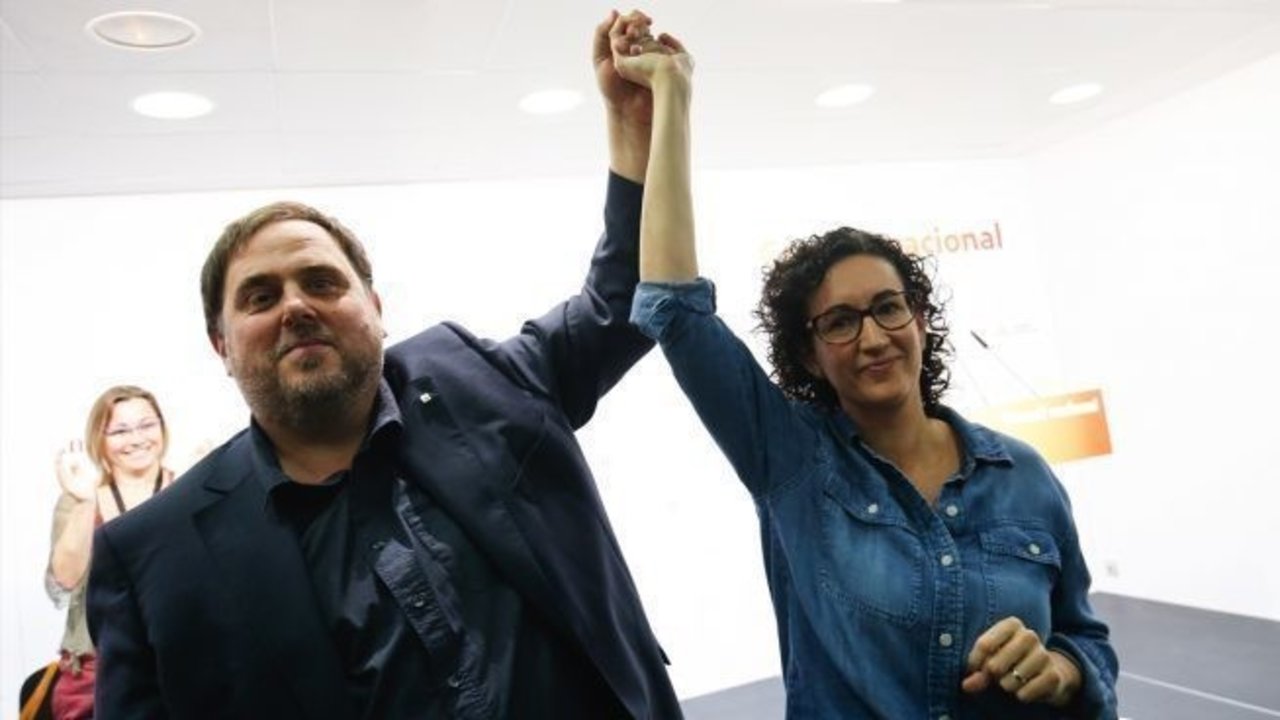 Oriol Junqueras y Marta Rovira.