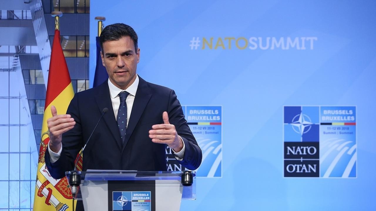 Pedro Sánchez, en la cumbre de la OTAN en Bruselas.