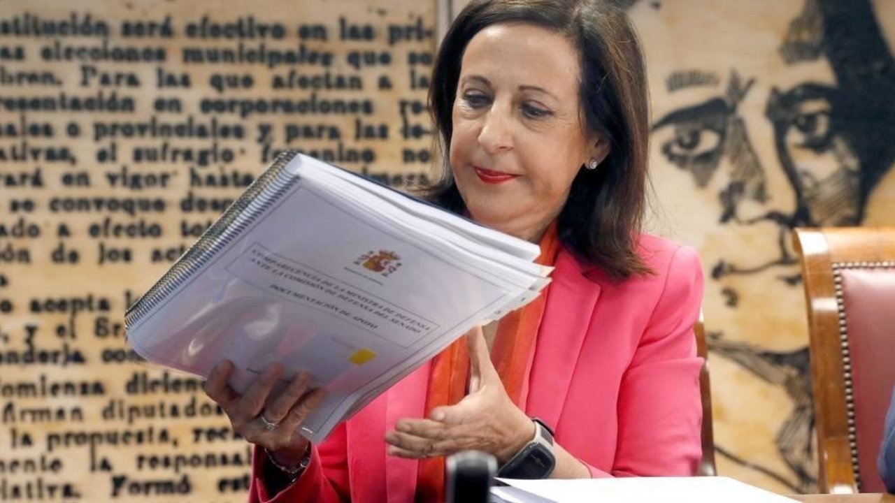 Margarita Robles, en la Comisión de Defensa del Senado.