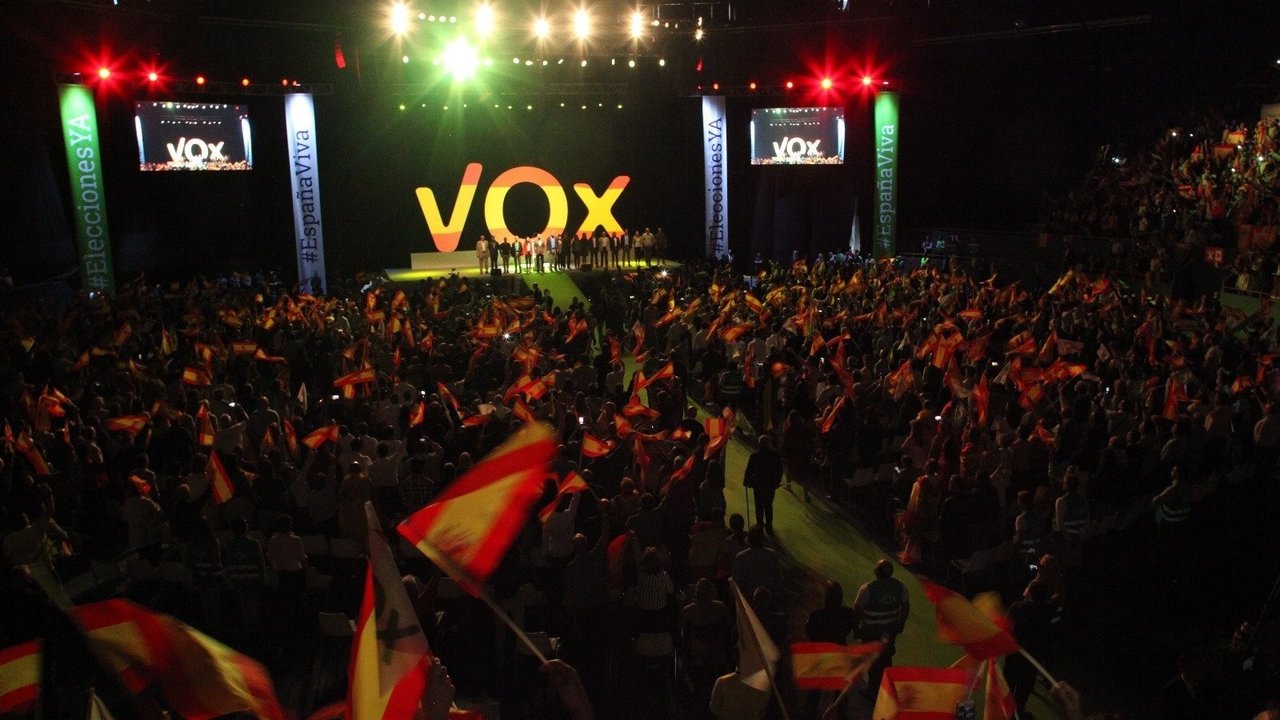 Mitin de Vox en Vistalegre, en octubre de 2018.