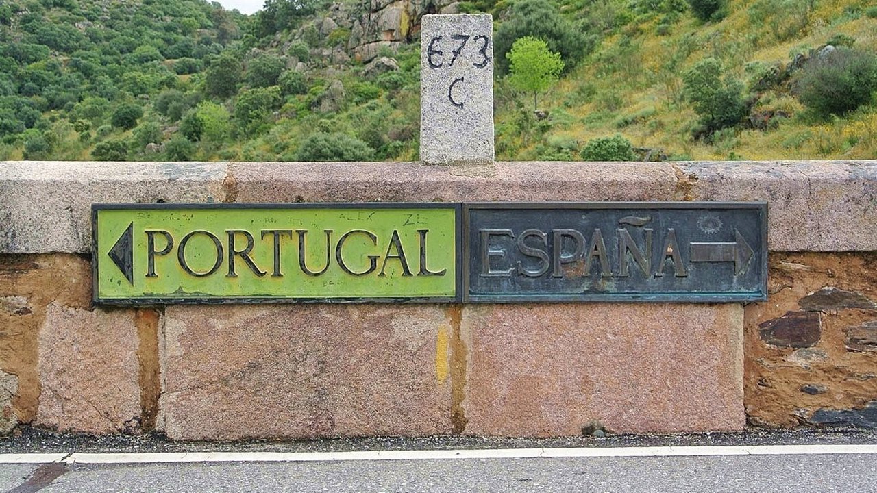 Frontera entre España y Portugal.