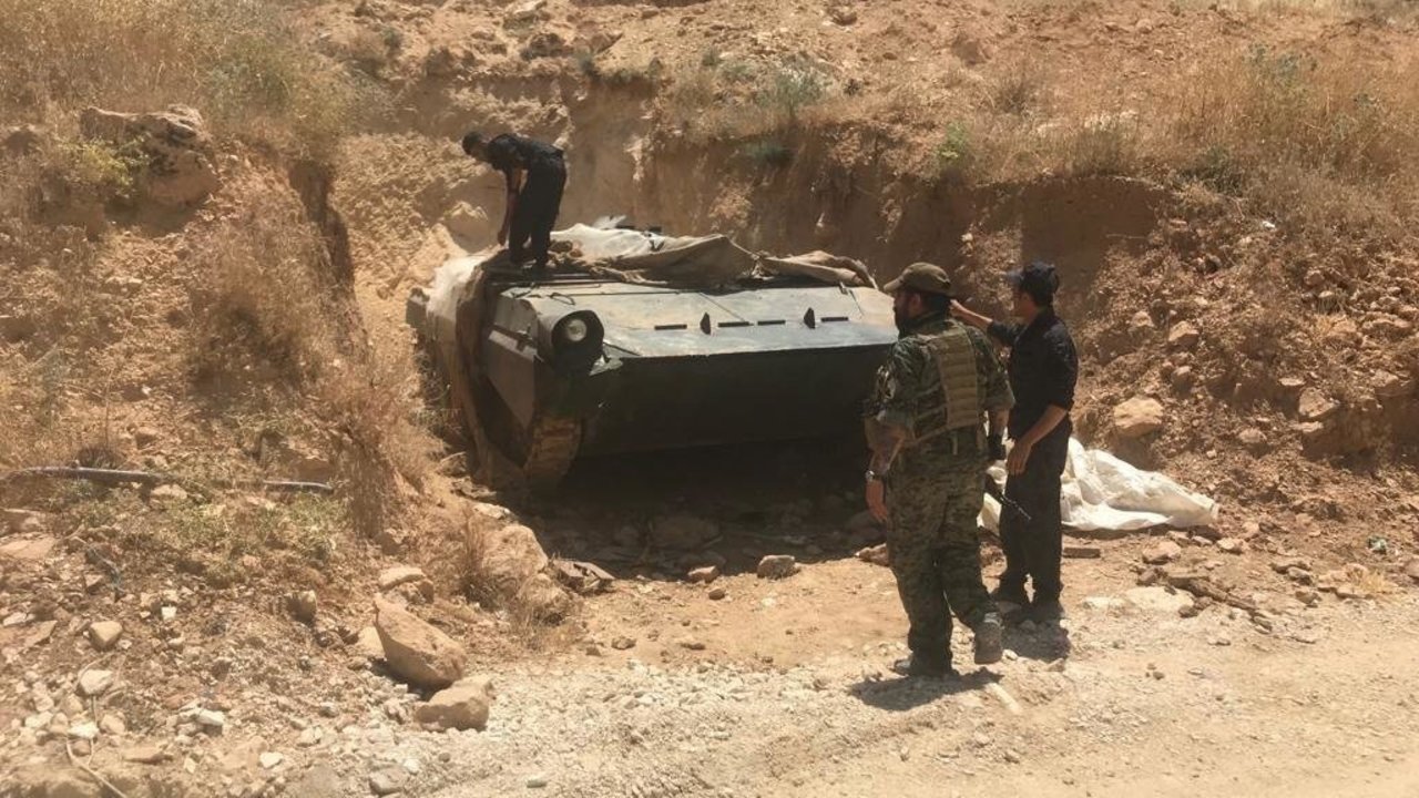 Carro blindado confiscado al Daesh en Iraq.