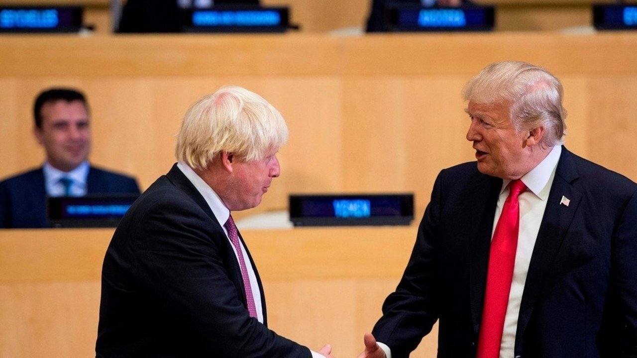 Boris Johnson y Donald Trump, en septiembre de 2017.