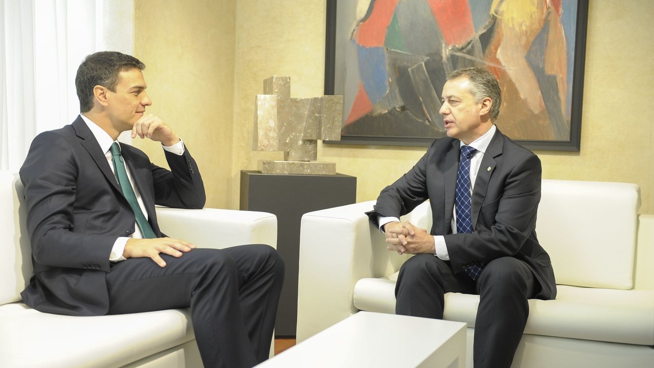 Reunión de Pedro Sánchez e Iñigo Urkullu en Vitoria (17.07.2015)