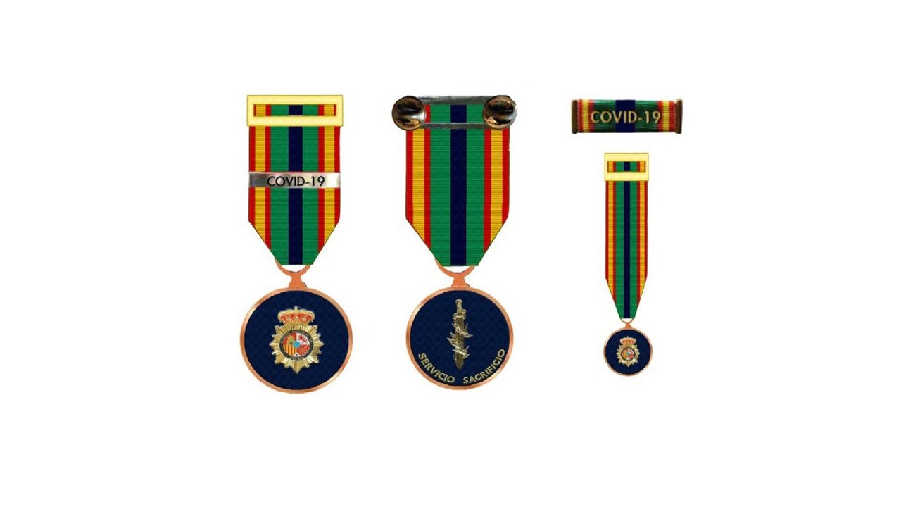 Propuesta de medalla para los policías nacionales.