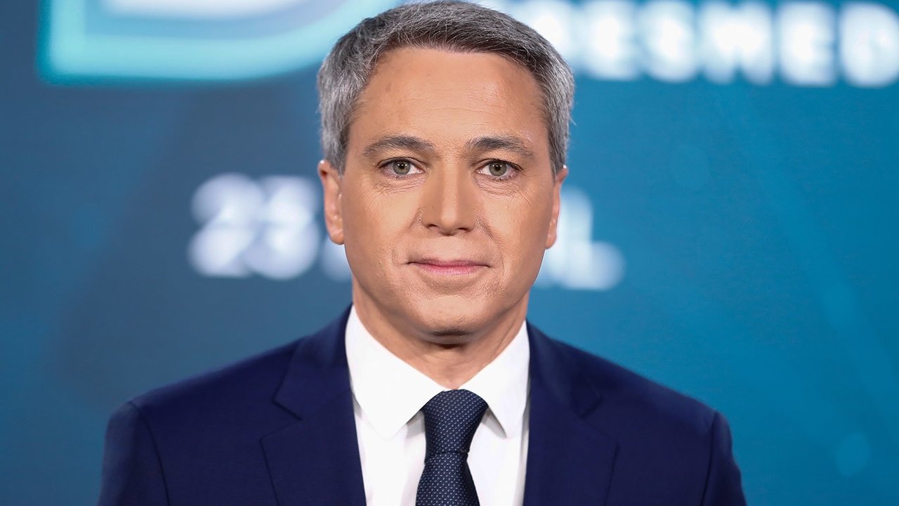 El periodista de Antena 3 Noticias, Vicente Vallés, durante la presentación del debate a cinco en Atresmedia.