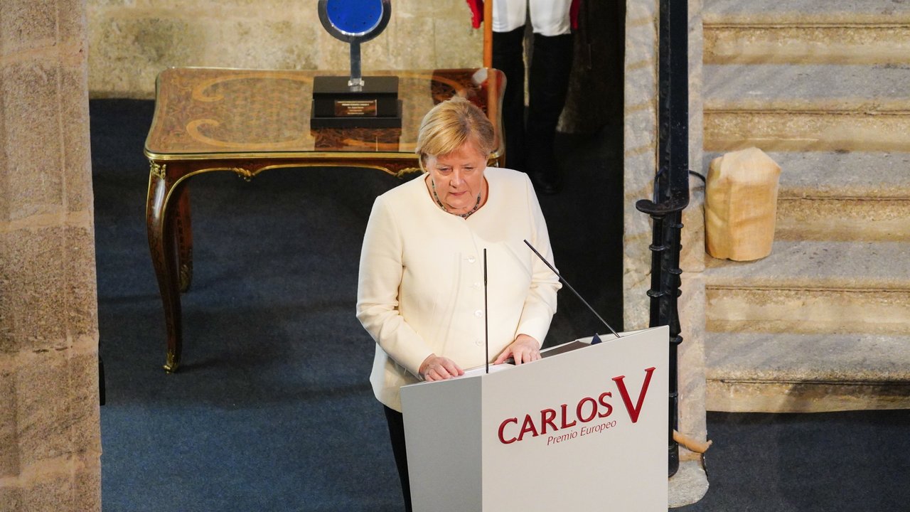 Ángela Merkel en los premios Carlos V | Europa Press