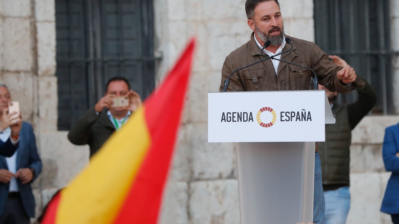 VALLADOLID. 21/10/21. PHOTOGENIC. 
el presidente de VOX, Santiago Abascal, presenta la Agenda España.