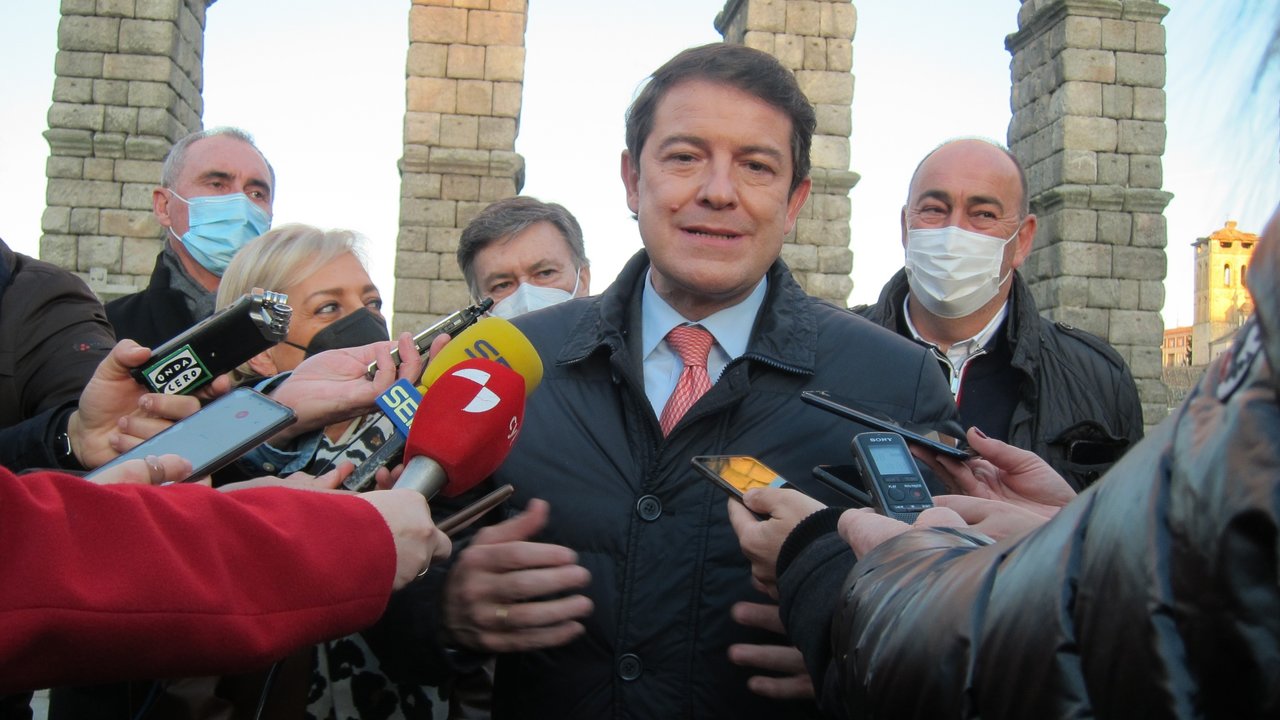 El candidato del PP a la Junta de Castilla y León, Alfonso Fernández Mañueco